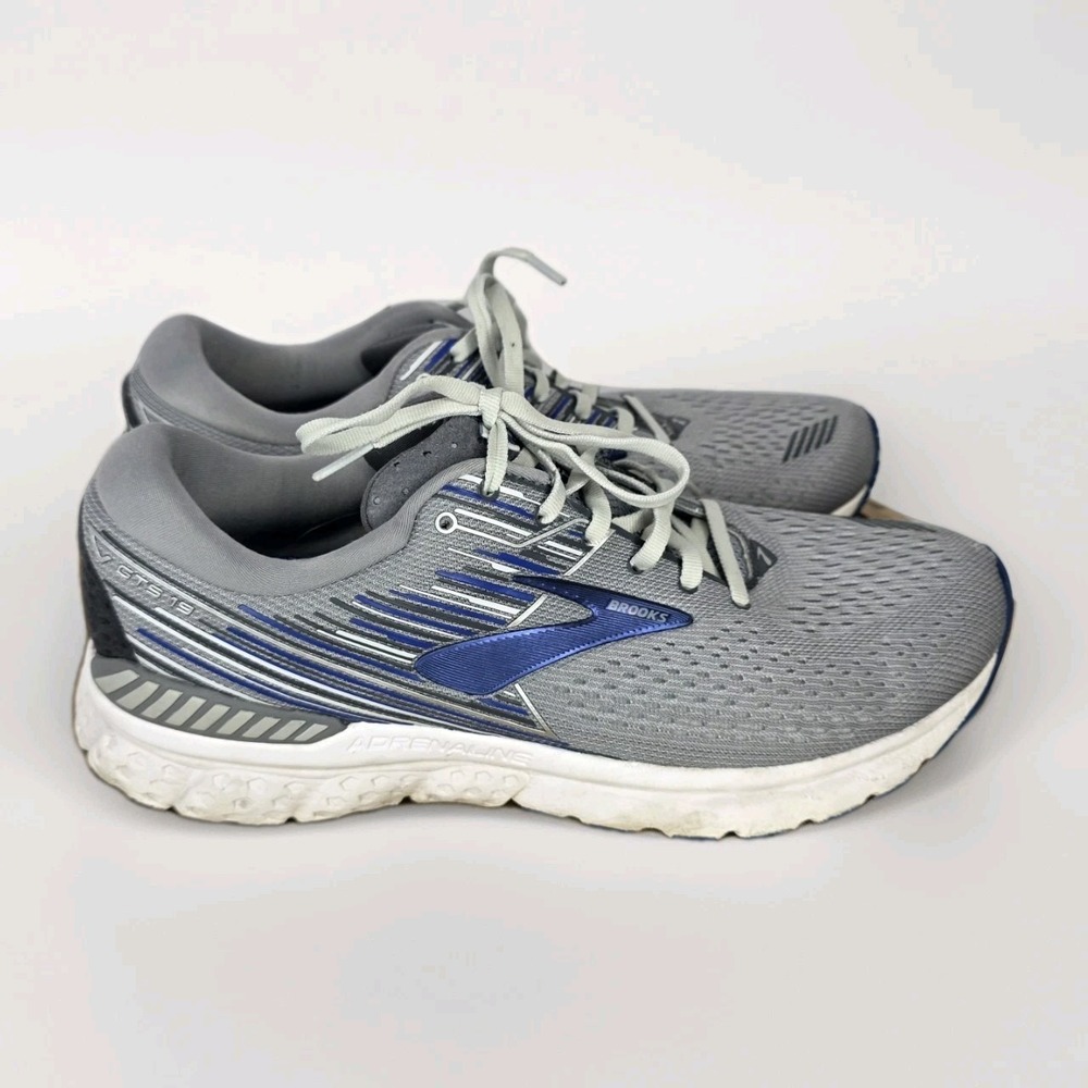 Brooks Men's Adrenaline GTS 19 Running Shoes Gray Size 10 D
